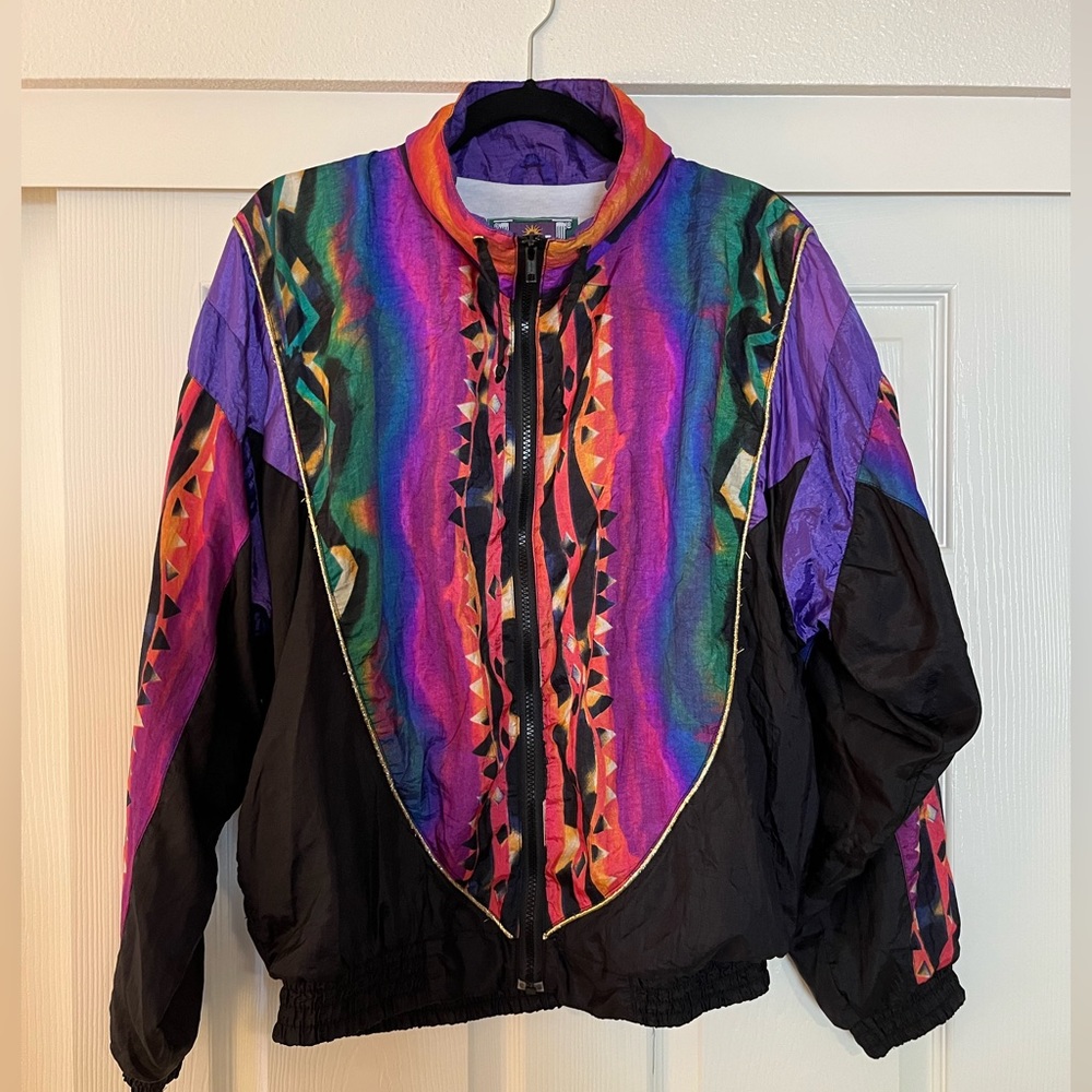 Kuma Vintage Rainbow Windbreaker Jacket